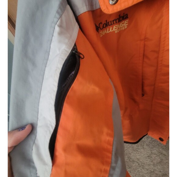 Columbia Challenge Series Jacket Large Womens Orange Gray Shell Only - Picture 4 of 16